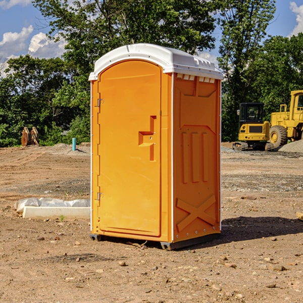 how often are the portable restrooms cleaned and serviced during a rental period in Empire GA